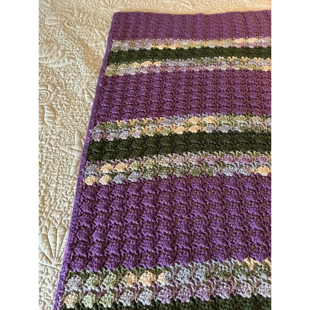 Hand Made Crocheted Lap Afghan 35